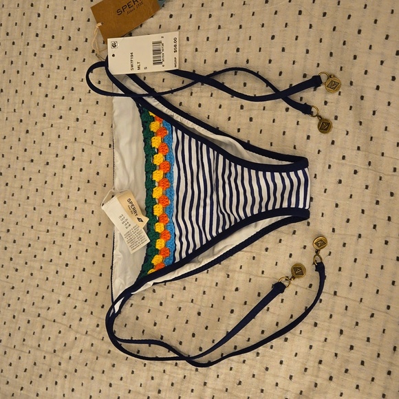 Sperry String bikini bottoms boat striped new - Picture 5 of 8